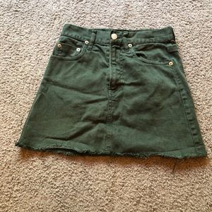 green juliette brandy melville mini skirt